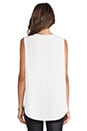 view 3 of 4 Sable Sleeveless V Neck Top in Optic White