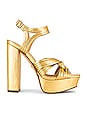 view 1 of 5 Strappy Platform Sandal in Gold