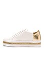 view 5 of 6 Collette Sneaker in White & Gold