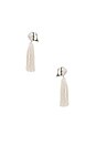 view 2 of 2 Short Tassel Dupio Earrings in White