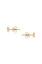 view 2 of 3 PENDIENTES TRIO BEZEL STUD in Gold