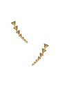 view 3 of 3 Diamond Triangle Train Ear Cuff in Gold