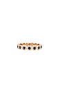 view 2 of 4 Sapphire & Diamond Link Ring in Rose Gold