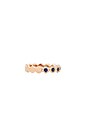 view 3 of 4 Sapphire & Diamond Link Ring in Rose Gold