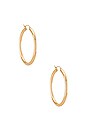 view 2 of 3 Thick Gold Hoops in Gold