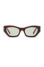 view 1 of 3 Witchcraft Tinted Sunglasses in Burgundy & Olive Lens