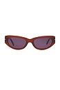 view 1 of 3 Bleach Polarized Sunglasses in Tobacco & Plum Lens