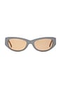 view 1 of 3 Bleach Tinted Sunglasses in Cement & Bronze Lens