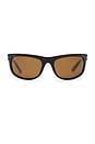 view 1 of 3 Heat Polarized Sunglasses in Gloss Black & Bronze Lens