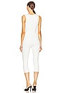 view 3 of 4 Bell Pedal Pusher Jumpsuit in White