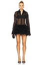 view 1 of 3 Costes Silk Feather Dress in Black