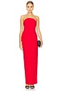 view 1 of 3 Half Moon Evening Dress in Red