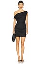 view 1 of 3 Linen Off The Shoulder Mini With Belt in Black