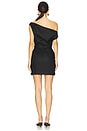 view 3 of 3 Linen Off The Shoulder Mini With Belt in Black