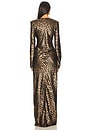 view 3 of 3 VESTIDO DE NOCHE CON CAPUCHA ANNA in Leopard Gold