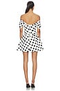 view 3 of 3 ROBE COURTE RIVIERA in White & Black Polka Dot