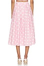 view 4 of 6 Eden Poplin Skirt in Pink & White Polka Dot