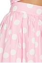 view 6 of 6 Eden Poplin Skirt in Pink & White Polka Dot