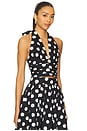 view 2 of 4 Carlo Halter Top in Polka Dot