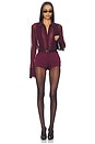 view 4 of 4 Meghan Panelled Silk Blouse in Bordeaux