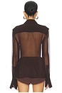 view 3 of 4 BLOUSE EN SOIE MEGHAN in Brown