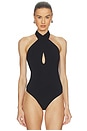 view 2 of 5 Cross Bamboo Bodysuit in Black