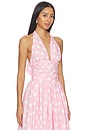 view 2 of 4 Carlo Halter Top in Pink & White Polka Dot
