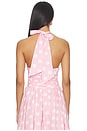 view 3 of 4 Carlo Halter Top in Pink & White Polka Dot