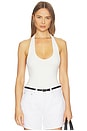 view 1 of 5 Bamboo Halter Bodysuit in White