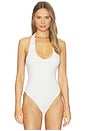 view 2 of 5 Bamboo Halter Bodysuit in White