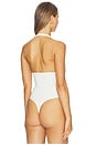 view 4 of 5 Bamboo Halter Bodysuit in White