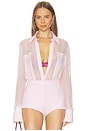 view 1 of 5 Flore Silk Shirt in Blush Pink