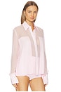 view 3 of 5 Flore Silk Shirt in Blush Pink