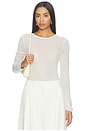 view 1 of 4 Alpaca Sheerline Top in White