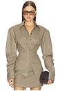 view 1 of 5 Check Founder's Blouse in Brown Plaid
