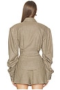 view 4 of 5 Check Founder's Blouse in Brown Plaid