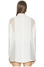 view 4 of 4 Mockneck Silkshirt in White