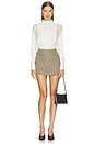 view 5 of 4 Mockneck Silkshirt in White