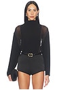 view 1 of 4 Mockneck Silkshirt in Black