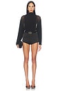 view 5 of 4 Mockneck Silkshirt in Black