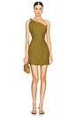 view 1 of 3 Twisted Linen Mini Dress in Olive