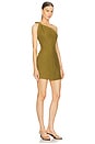 view 2 of 3 Twisted Linen Mini Dress in Olive