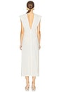 view 3 of 3 Plunge Drape Dress in Off White