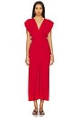 view 1 of 3 Plunge Drape Dress in Rosso