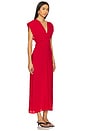 view 2 of 3 Plunge Drape Dress in Rosso