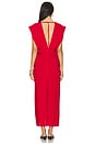 view 3 of 3 Plunge Drape Dress in Rosso