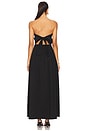 view 3 of 3 Gathered Strapless Tie Back Dress in Black