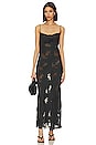 view 1 of 3 ROBE MAXI FLORALE SEMI-TRANSPARENTE in Black