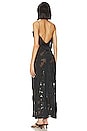 view 3 of 3 ROBE MAXI FLORALE SEMI-TRANSPARENTE in Black