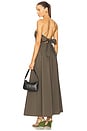 view 4 of 4 Gathered Strapless Tie Back Dress in Khaki
